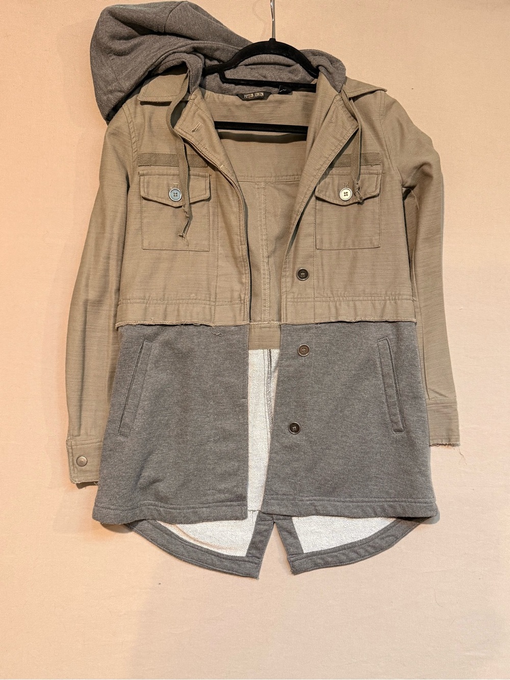Peyton Jensen Hooded Utility Two Tone Jacket Women’s XS